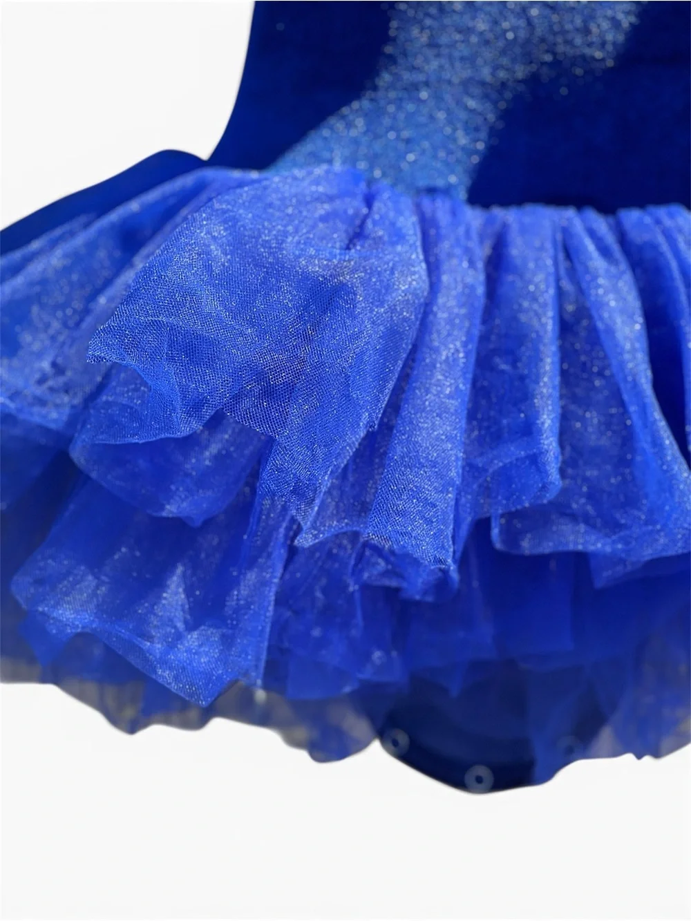 Plum Girls 4Y Royal Blue Velvet Sparkle Tutu Leotard Dress